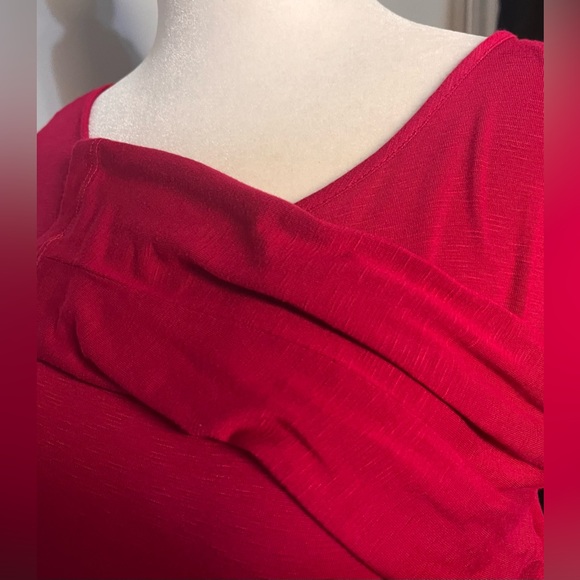 NWOT LOGO Lori Goldstein Pink Stylish Tunic w/ Front Pockets/Buttons At Back !! - Picture 4 of 8